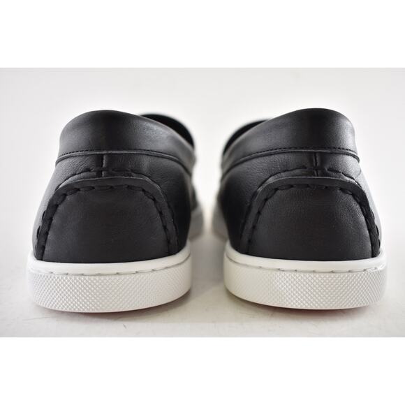 Christian Louboutin Mens Varsiboat Flat Black Leather Loafer Sneaker Boat 45 12 - Picture 15 of 16